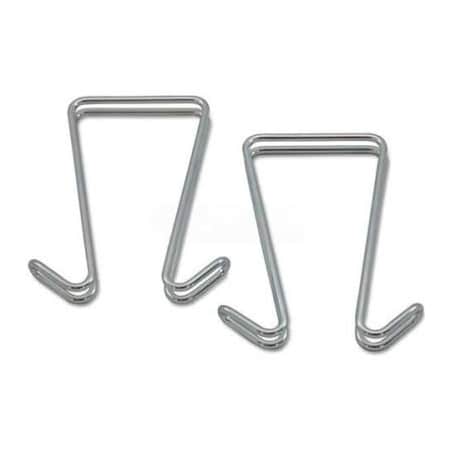 Alera Alera Double Sided Partition Garment Hook, Silver, Steel, 2/PK CHDBL